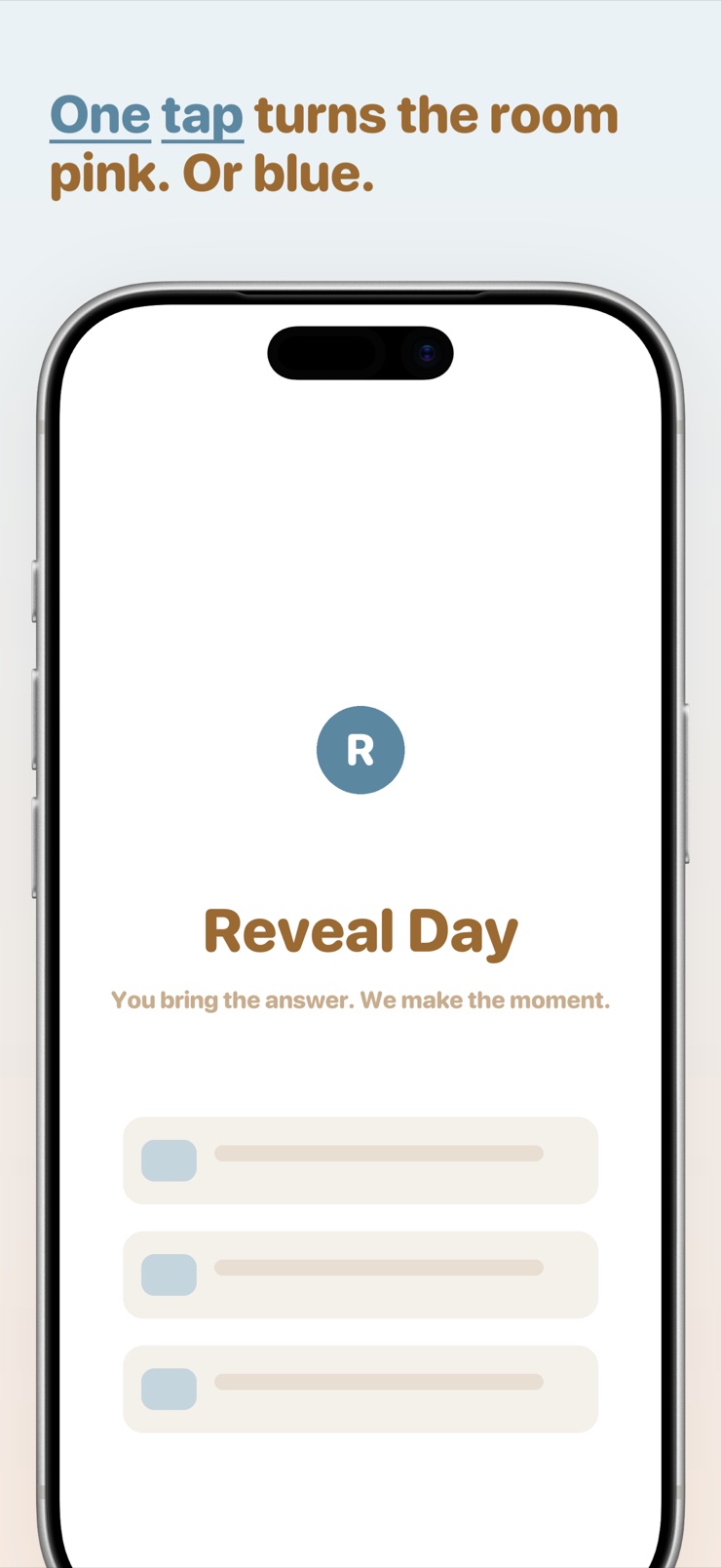 Reveal Day iPhone screenshot 1
