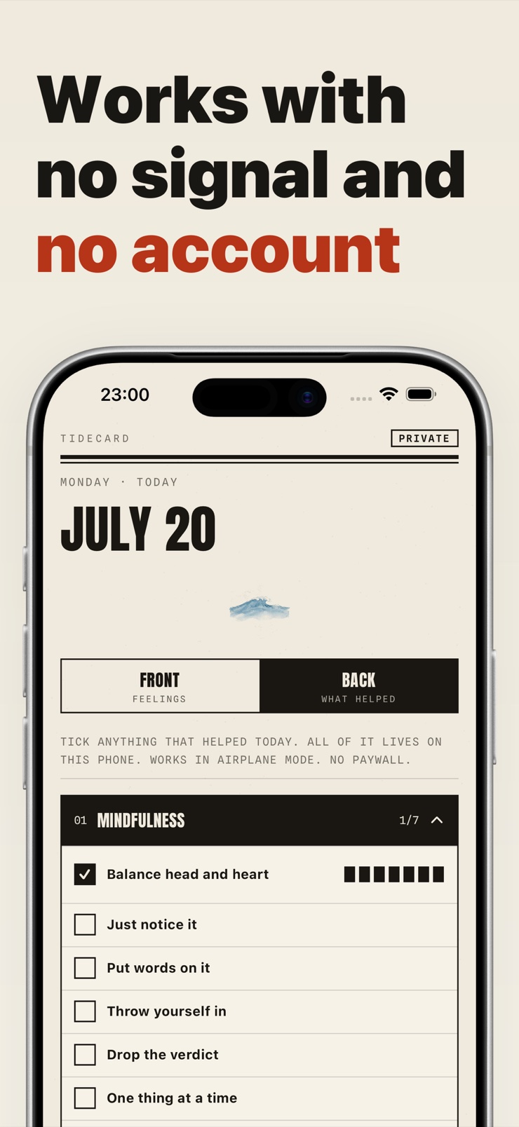 One-page PDF export of the week