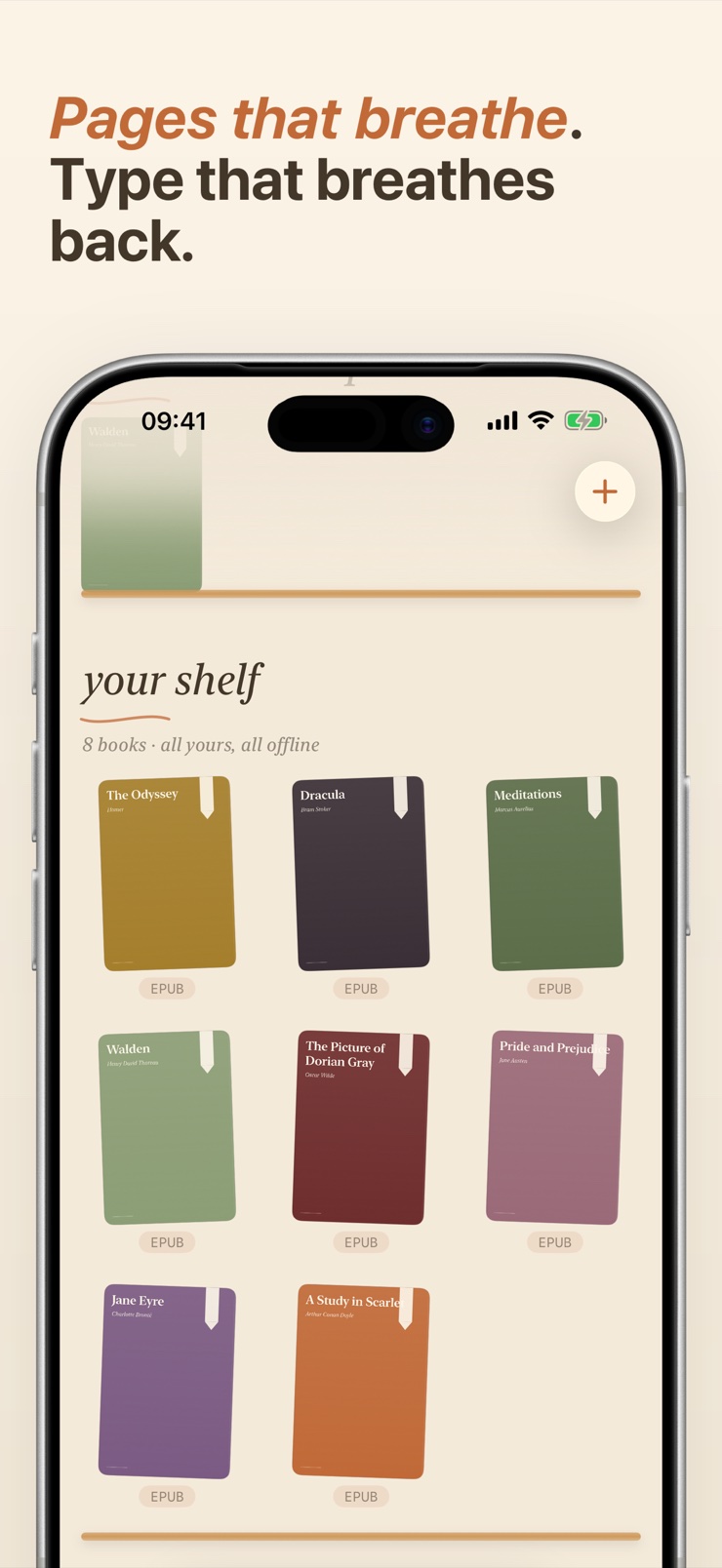 Quill translation language picker translating a book page into one of ten languages on iPhone