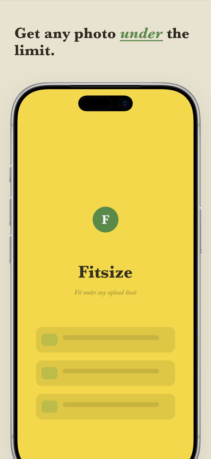 Fitsize compressing a photo under an exact megabyte limit