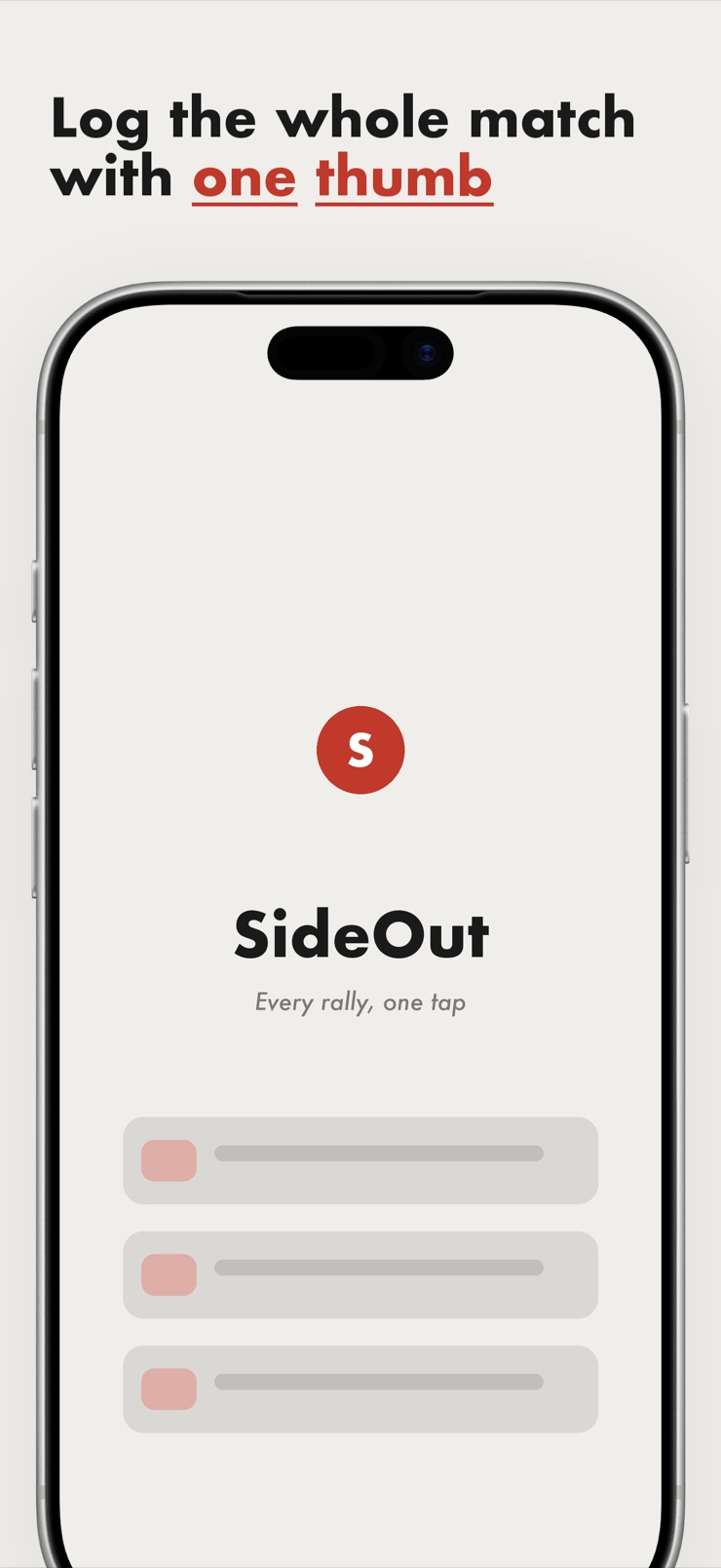 Volleyball stat tracker on iPhone with one-tap logging grid and live box score